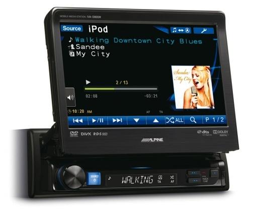 STACJE MULTIMEDIALNE IVA-D800R Konsola multimedialna 1-DIN wydajny wzmacniacz 4 x 50W 7-calowy wyświetlacz dotykowy WVGA odtwarzanie DVD±R/±RW/MP3/AAC/WMA/DivX miedziana obudowa części i komponenty