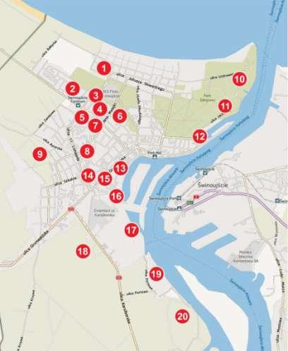 Mapa obiektów po JAR przejętych przez Miasto 1. Magazyn sprzętu filmowego 2. Osiedle mieszkalne 3. Obiekt szpitalny 4. Kompleks obiektów pokoszarowych 5. Boisko sportowe z zapleczem 6.