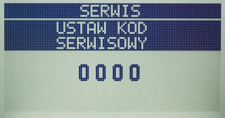 3.8 Serwis Po wejściu do podmenu serwis pojawia się ekran ustawiania kodu dostępu.