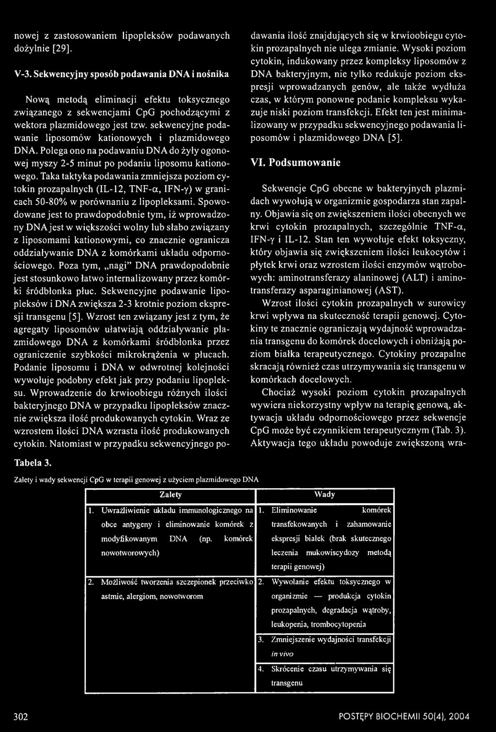 Spowodowane jest to prawdopodobnie tym, iż wprowadzony DNA jest w większości wolny lub słabo związany z liposomami kationowymi, co znacznie ogranicza oddziaływanie DNA z komórkami układu