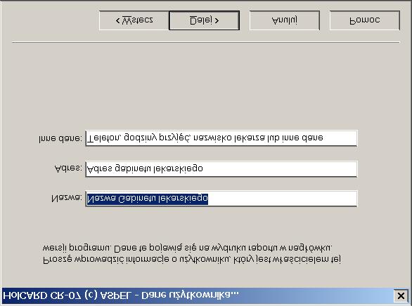 Kolejno wybierając ten przycisk przechodzimy dalsze etapy instalacji.