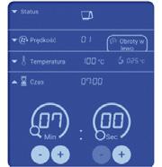 Zmiana stopnia prędkości Zmiana ustawienia temperatury