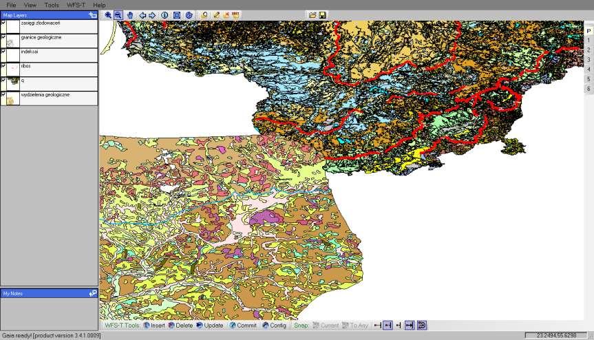 Połączone mapy geologiczne Polski i Litwy różne modele, różna szczegółowość