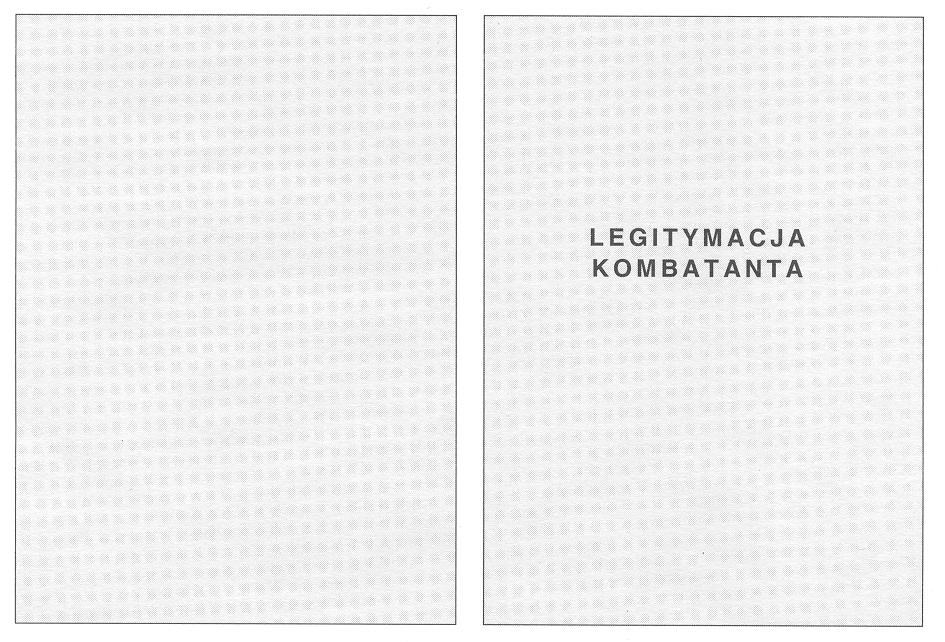 LEGITYMACJA KOMBATANTA wystawiona przez Urząd do Spraw Kombatantów strony wewnętrzne legitymacji Wzór nr 48 do nr 21 Legitymacja WaŜna do dnia 19 listopada 2014r.