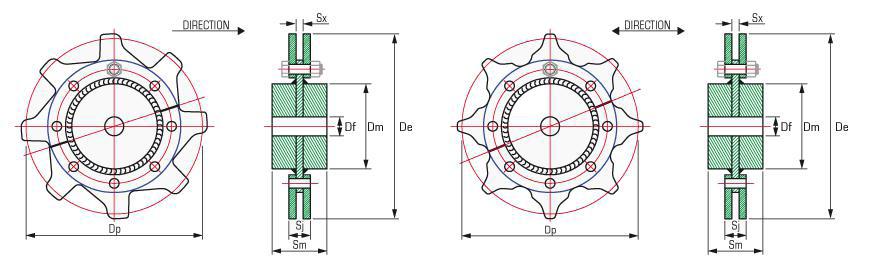 zgrzebłowych { Sprockets for drop forged