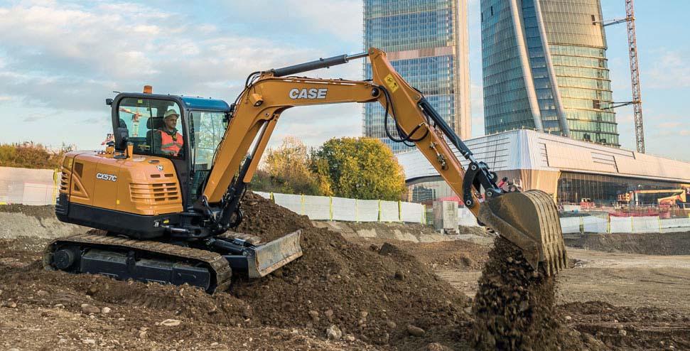 układowi hydraulicznemu Funkcja sumowania przepływu w układzie podnoszenia wysięgnika przyspiesza wykonanie cyklu