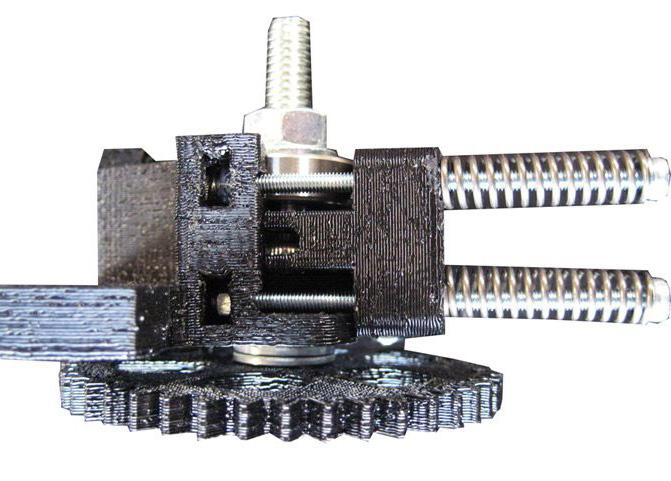 Wade Big Gear 3x Ø8 mm podkładka M3 nakrętki (krok 5) Śruba radełkowana (Hobbed bolt) M8 nakrętka łożysko 608 ZZ (zakryte) Łożysko 608 ZZ Extruder