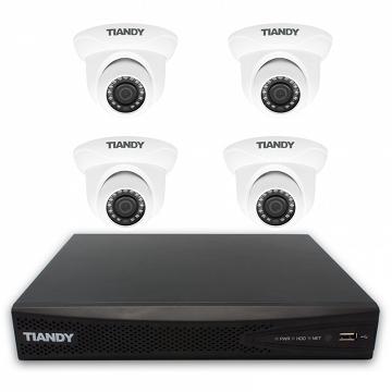 www.genway.pl ZESTAW MONITORINGU TIANDY 4 KAMERY STARLIGHT REJESTRATOR POE Nr ref.