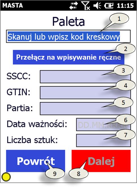 DZIAŁANIA NA PALETACH rys. 115.