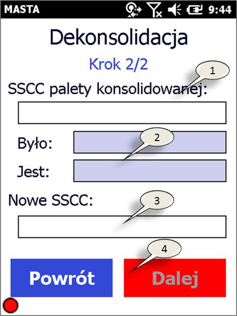 MASTA Wprowadzenie nieprawidłowej liczby sztuk towarów, powoduje, że aplikacja mobilna sygnalizuje błąd. Przycisk zmienia kolor na czerwony. Magazynier powinien poprawić wprowadzaną liczbę sztuk.