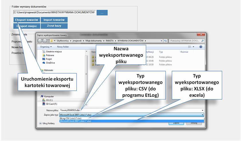 SEKCJA INNE Dla zachowania bazy danych (jej archiwowania) służy przycisk. Jego wciśnięcie spowoduje zapisanie spakowanej bazy danych (wszystkich aktualnych informacji w określonym powyżej folderze.