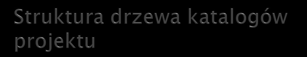 Struktura katalogów dla projektu wykorzystującego Symfony jest następująca: apps/ - oddzielny katalog dla każdej aplikacji frontend/ backend/ cache/ - zbuforowana wersja konfiguracji, akcji i