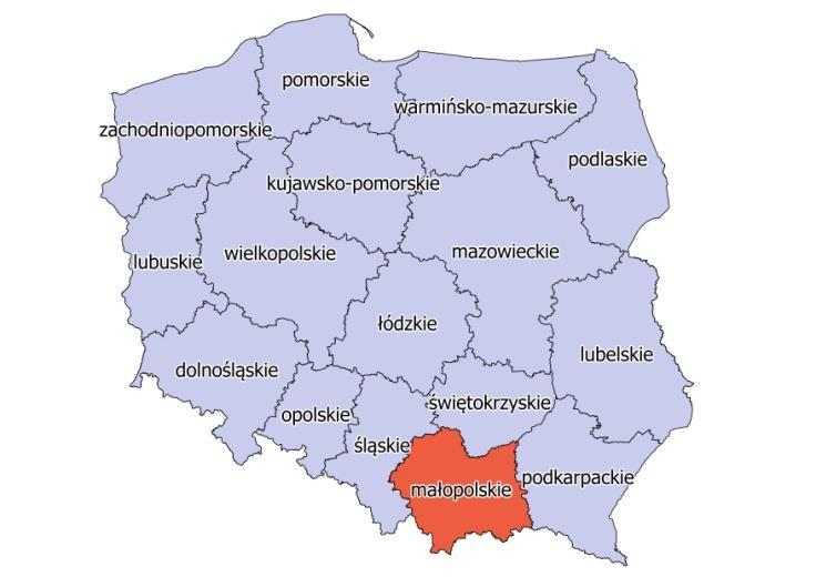Mapa 1 Położenie Gminy Łukowica na tle Polski, województwa małopolskiego i powiatu limanowskiego Źródło: Opracowanie własne na
