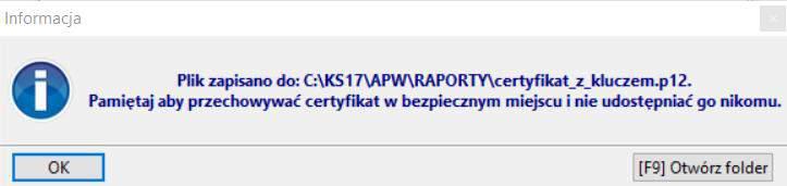 Obsługa komunikacji z Zintegrowanym Systemem Monitorowania Produktami Leczniczymi w Rys. 3 Informacja W przypadku błędnego uzupełnienia danych w oknie KONFIGURACJI CERTYFIKATU NA POTRZEBY ZSMOPL (Rys.