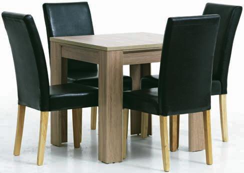 5 39% KRZESŁO 3659700 S361685 150.- STÓŁ HALLUND LUB KRZESŁO TUREBY Stół: Okleina. S80 x D80 x W78 cm.