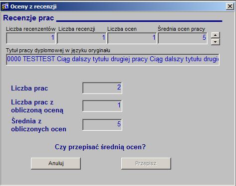 - Wpisać ocenę ręcznie bezpośrednio w pole Wartość liczbowa oceny.