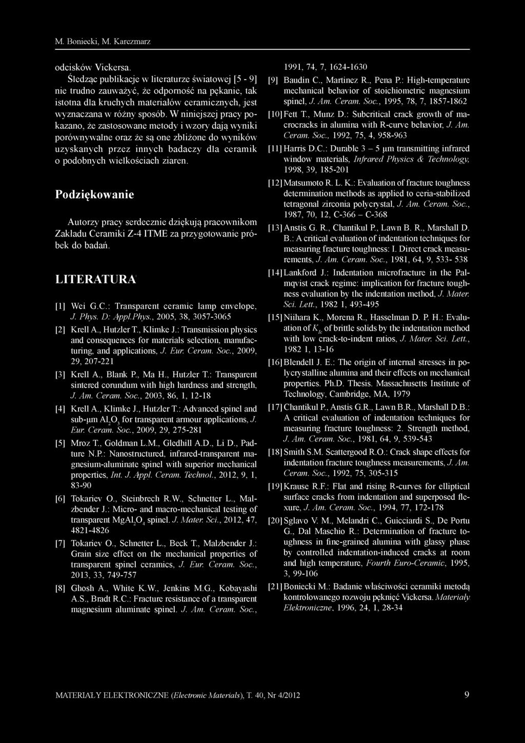 M. Boniecki, M. Karczmarz odcisków Yickersa.