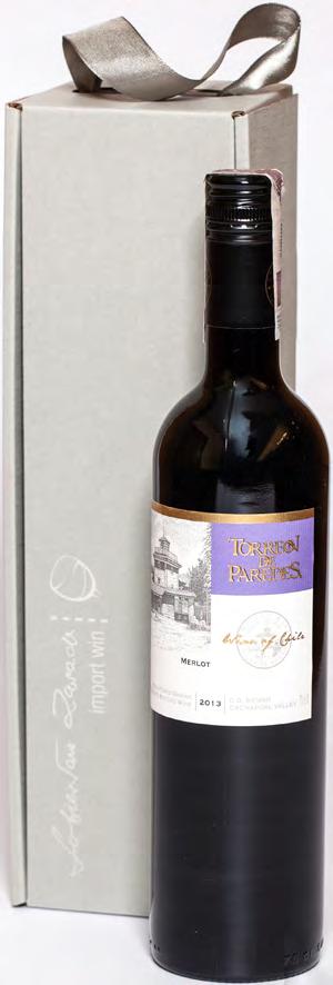 Zestawy do 100 zł 49 zł Zestaw #1 Torreón de Paredes Merlot Valle de Rengo, Chile, czerwone wytrawne Pudełko z ozdobnej tektury * * Możliwość