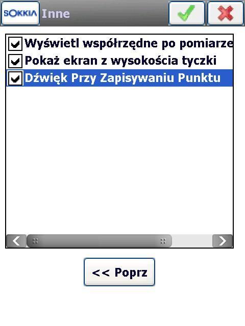 20. W drugim oknie Inne zaznaczamy potrzebne nam opcje.