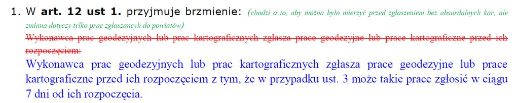 Zmiany w zgłaszaniu prac geodezyjnych Oczywiście 6 miesięcy to