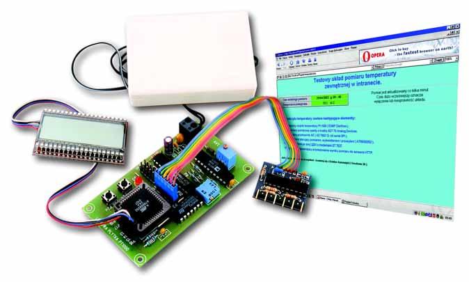Akwizycja P R O J danych E K T przez Y Ethernet zdalny moduł pomiarowy Akwizycja danych przez Ethernet Zdalny moduł pomiarowy, część 1 Jako przyk³ad zastosowania opisywanego niedawno modemu ST7537