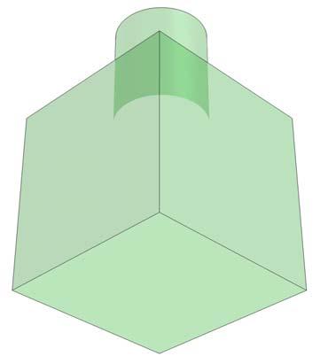 kształtu obiektu uproszczonego jak i półfabrykatu w stosunku do modelu bazowego nasadki.