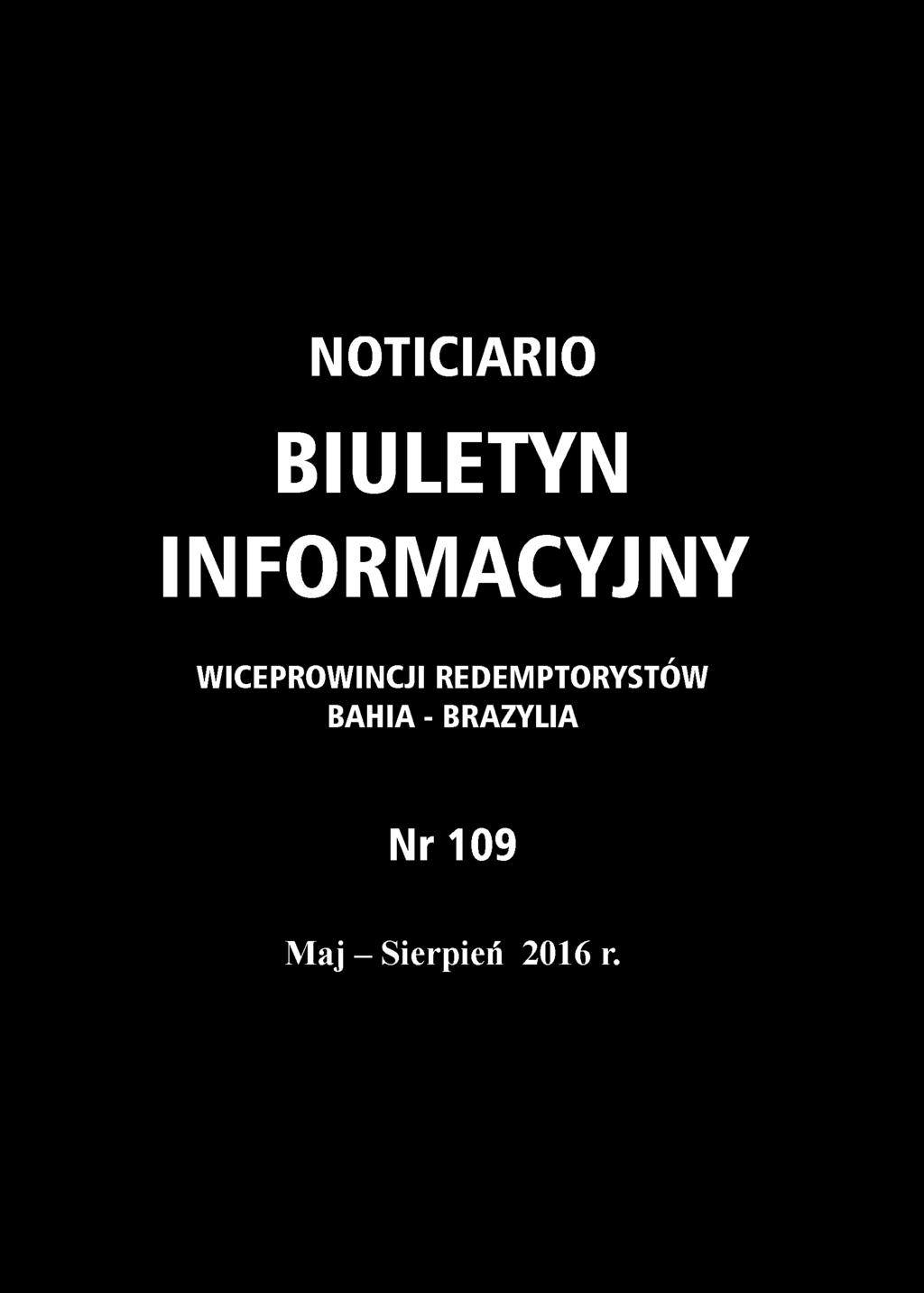 NOTICIARIO BIULETYN INFORMACYJNY WICEPROWINCJI