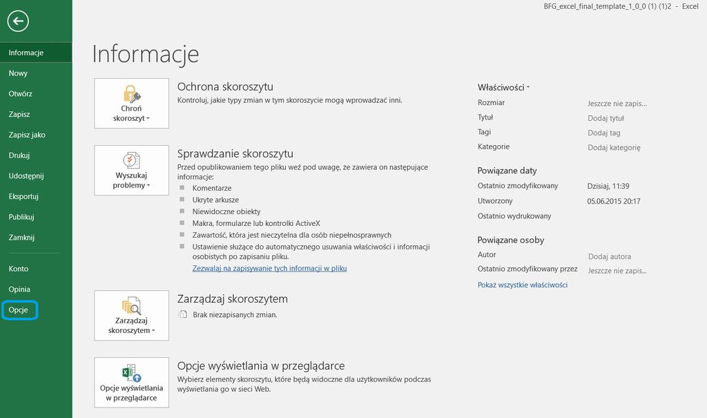 W tym celu należy: twrzyć prgram Excel Rysunek 18.