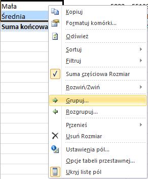 100, co oznacza, że począwszy od liczby wskazanej początek, kolejne przedziały będę się kończyły i zaczynały przy wartości początkowej, zwiększonej o kolejne wielokrotności liczby 100.