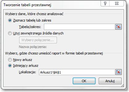 Jak wstawić tabelę przestawną do arkusza W tej sekcji omówione zostały kolejne kroki potrzebne do wstawienia tabeli przestawnej.