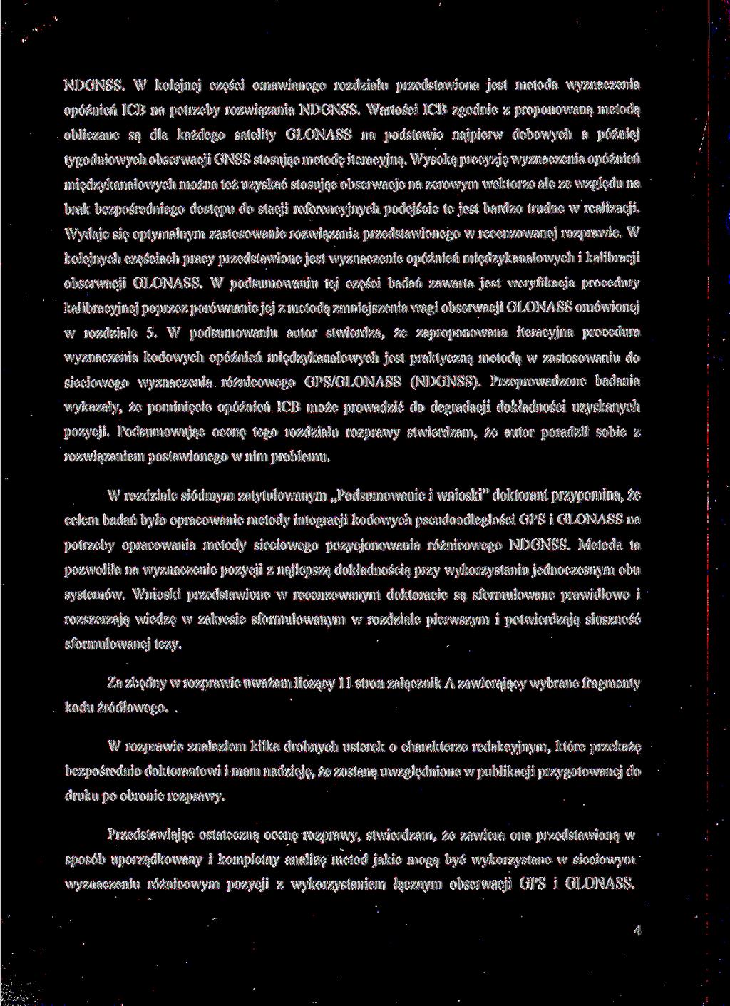 NDGNSS. W kolejnej części omawianego rozdziału przedstawiona jest metoda wyznaczenia opóźnień ICB na potrzeby rozwiązania NDGNSS.