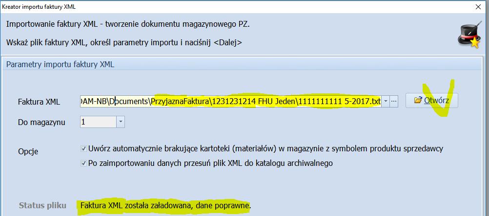 odbierania plików, tworzony jest podkatalog z NIP-em i skróconą nazwą odbiorcy faktury, a tworzone nazwy plików mają w swojej nazwie NIP wystawcy i numer faktury.