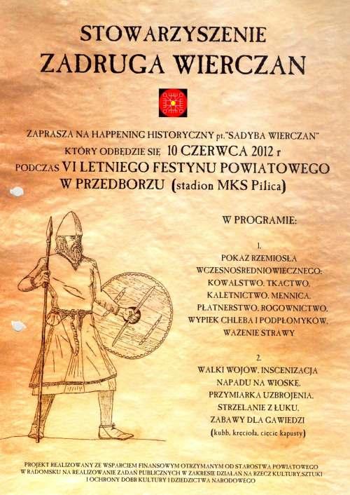 3). Zorganizowanie powiatowej imprezy wraz z przedstawieniem nawiązującym do tradycji nocy sobótkowej, słuŝącej upowszechnianiu tradycji i kultury Powiatu Radomszczańskiego oraz jego promocji.