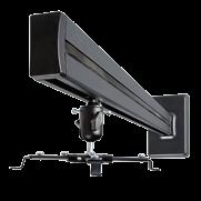 3 regulowane ramiona umożliwiające przymocowanie każdego typu projektora o wadze do 10 kg.