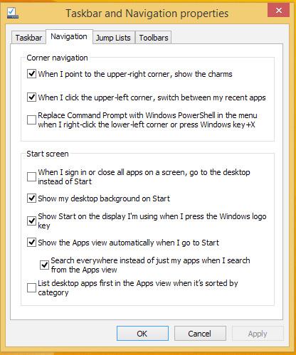 Dostosowywanie ekranu Start W systemie Windows 8.