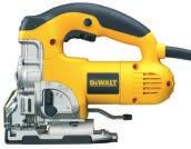 DW341K Wyrzynarka 550W z górn r koje ci DW331K Wyrzynarka z górn r koje ci 701W : 550 W Moc wyjsciowa: 350 W Pr dko c bez obci enia: 0-3100 spm D ugo skoku 20 mm K t odchylenia od pionu: 45