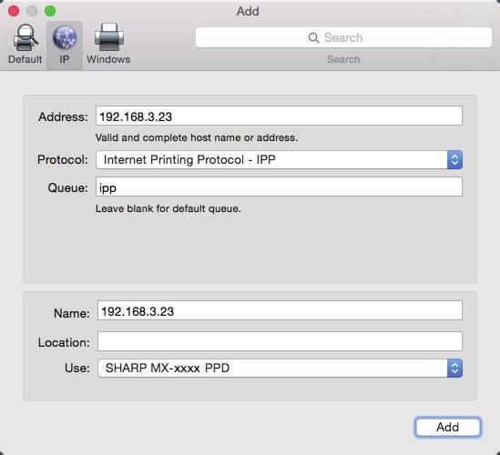 Spis treści Mac OS / Instalacja sterownika drukarki Drukowanie przy pomocy funkcji IPP Opisywane urzadzenie moze byc wykorzystywane w charakterze faksu poprzez wydruk na urzadzeniu pracujacym w innym