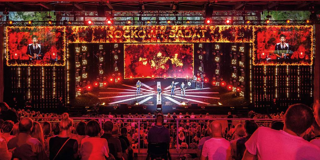 ROCKOWY sabat SCENA amfiteatru Kadzielnia ma powierzchnię 1200 m 2 i jest największą w Polsce sceną pod gołym niebem.
