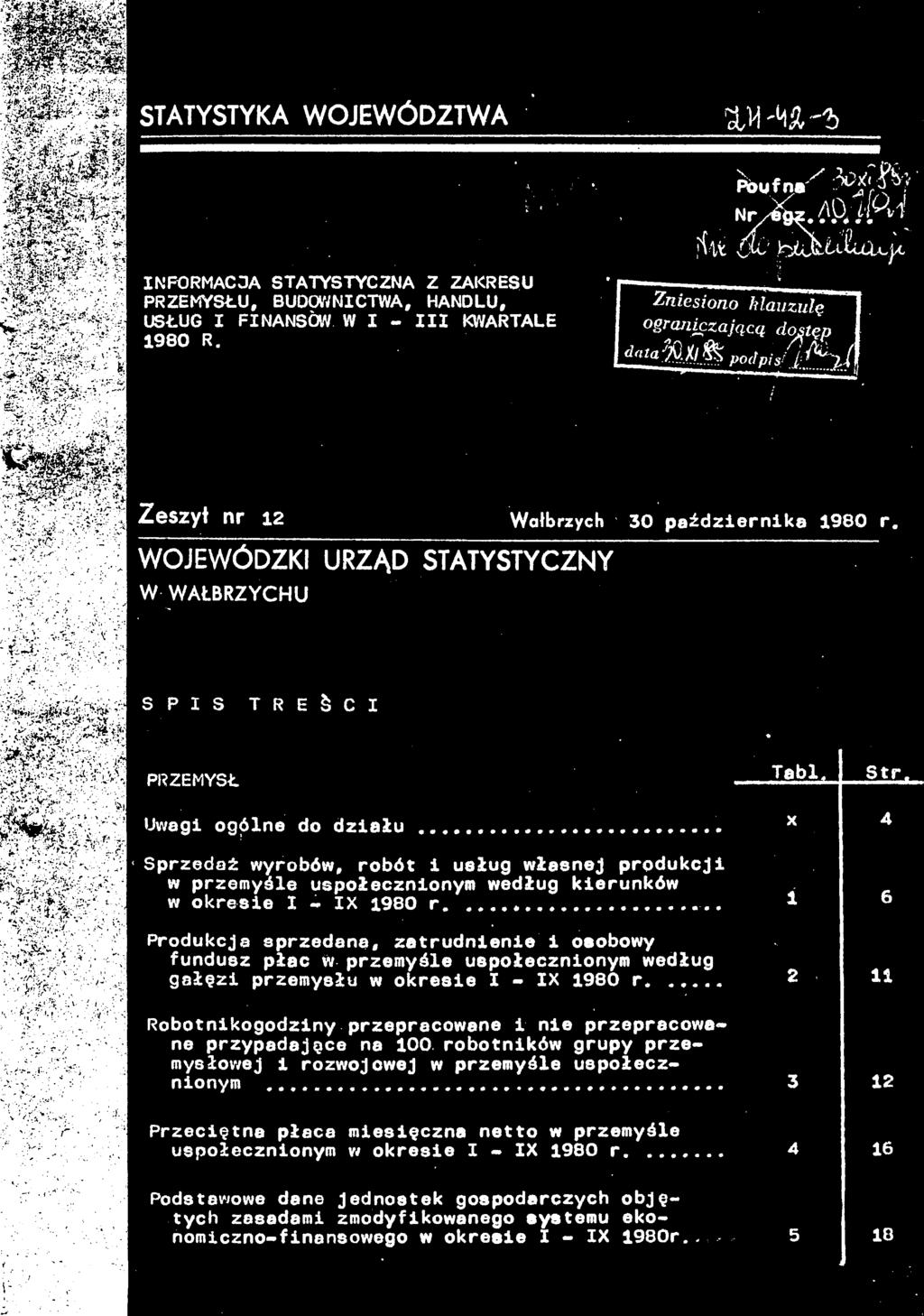 .. x 1 Sprzedż wyrobów, robót i usług włsnej produkcji w przemyśle uspołecznionym według kierunków w okresie - X i960 r.