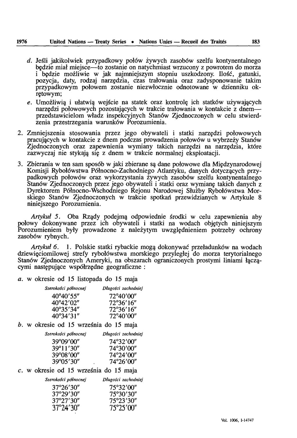 1976 United Nations Treaty Series Nations Unies Recueil des Traités 183 d.