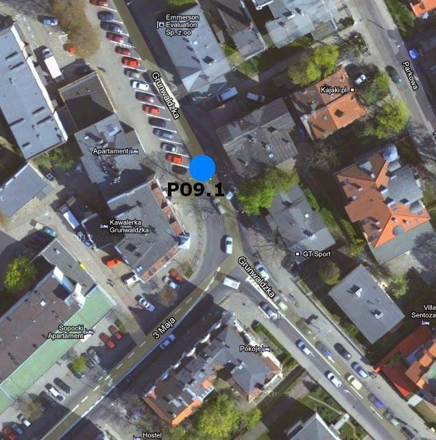 Lokalizacja nr 9 Ul. Grunwaldzka (W pobliżu skrzyżowania z ul.