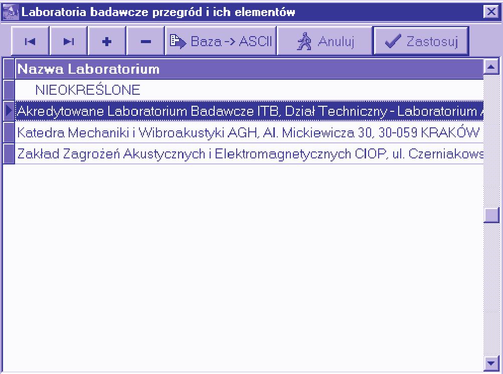 o posiadanej aprobacie/certyfikacie lub o jej braku, odpowiednie charakterystyki i parametry akustyczne), informacjê o warunkach uzyskania danych, zawartych w kartach katalogowych materia³u, wyrobu,