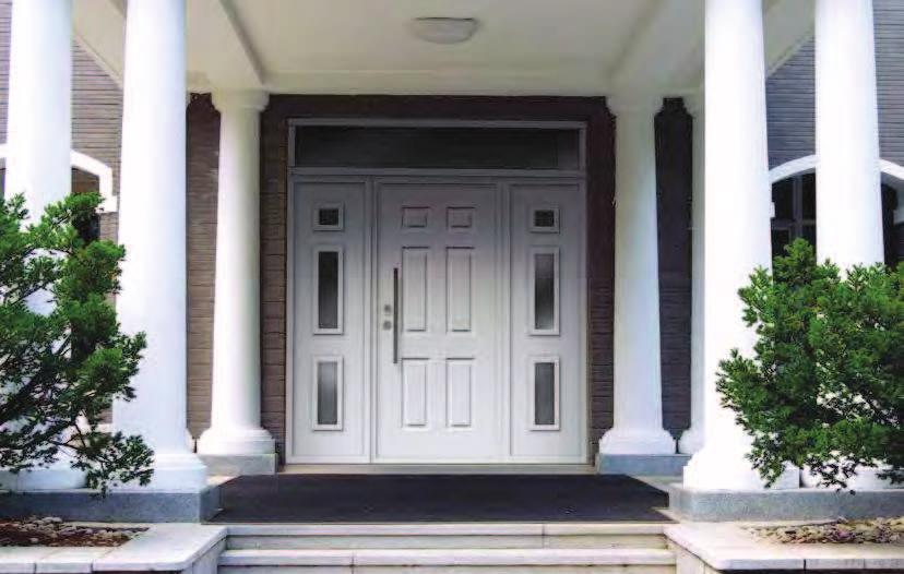 Drzwi Juwent z naświetlami bocznymi i górnym mogą być wykonane na bazie drzwi typu Juwent: St, St (StR), StS, AS3 W, AS3.
