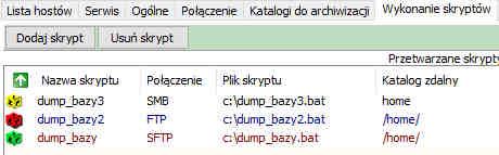 kolorowanie w przypadku wykrycia użycia w nazwie pliku słów kluczowych - kolor czerwony, brązowy, niebieski. 9.