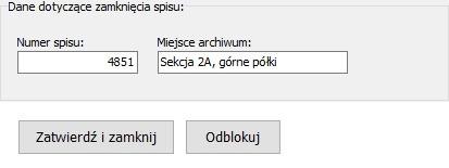 3. Podgląd, zamykanie i otwieranie spisu. Sekcja 4 składa się z dwóch podsekcji za podgląd i edycję odpowiedzialna jest sekcja lewa (czyli 4a).