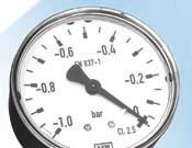 WAKUOMETR WAKUOMETR Ø 63 mm Wakuometr o średnicy tarczy Ø 63 mm, z mocowaniem dolnym. Gwint przyłączeniowy M12 x 1,5. Obudowa z tworzywa sztucznego.