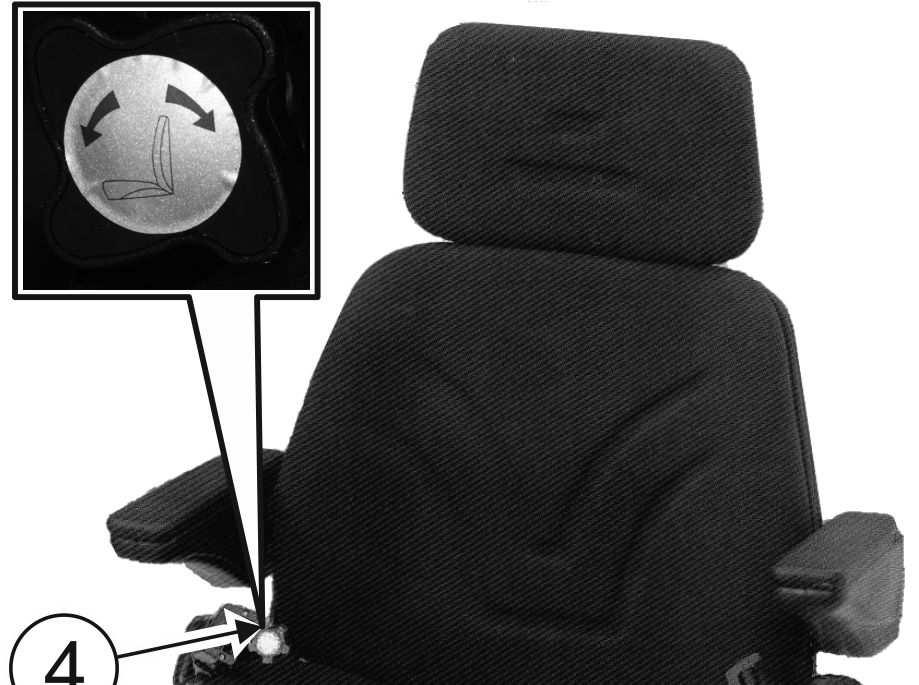 ROZDZIAŁ 3 PRONAR 1221A 3.8.2 SIEDZISKO SEAT TYPU TOP S-698 (MOL 698) Siedzisko SEAT posiada możliwość regulacji i dopasowania do masy i wymiarów operatora.