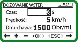 Moüna ustawiê nastípujπce wartoúci: IloúÊ- postíp krokowy % W tym polu znajduje sií procentowe okreúlenie iloúci wysiewu.