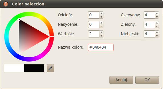 Rysunek 6: Okno wyboru koloru 3 Zadania do wykonania Nale»y stworzy oddzielne projekty Harpii dla poszczególnych zada«. W zadaniach 2. i 3.