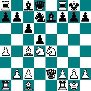 Pozycja znana ze starego podr?cznika Keresa. 11.Sf5 Improwizacja przy szachownicy, która przynios?a znakomity rezultat. Wcze?niej grane by?o 11.Ga2 dxe4 12.Wd1 Gf6 13.Sf5 Hc7 14.Hxe4 Sc5 15.